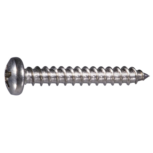 Midwest Fastener Sheet Metal Screw, #12 x 1-1/2 in, 316 Stainless Steel Pan Head Phillips Drive, 6 PK 932297 - main